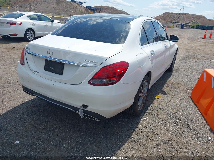 2018 Mercedes-benz C-klasse VIN WDDWF4KB5JR326846 IAAI salvage auction — FRONT END, Mv-907A (New York), sold $25 on 2026-07-28 (photo 4)