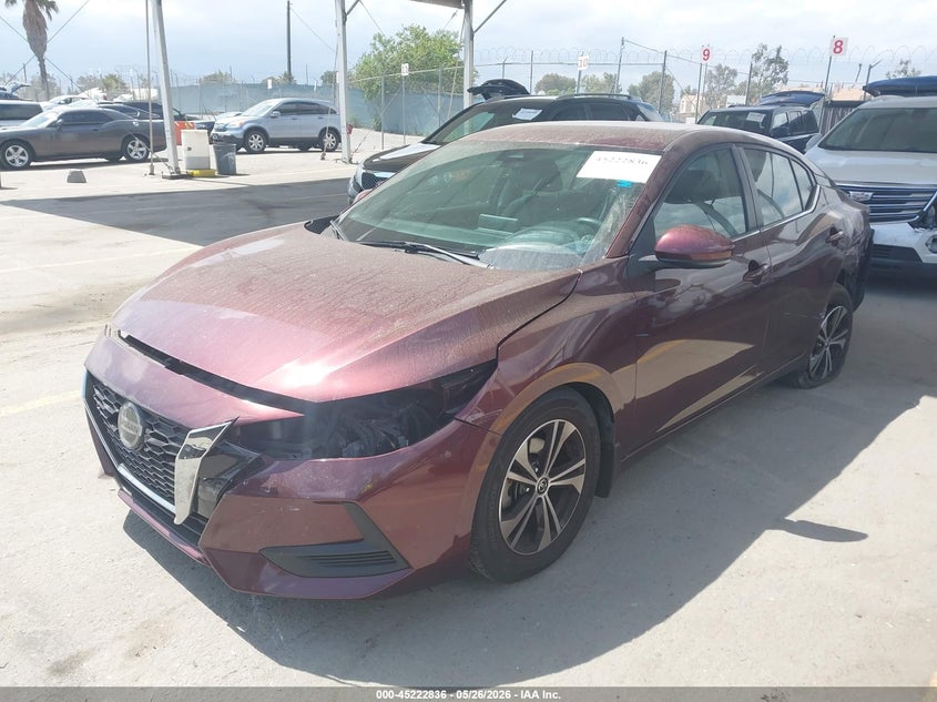 2020 Nissan Sentra VIN 3N1AB8CV3LY288100 IAAI salvage auction — LEFT REAR, Salvage Title, sold $2,800 on 2026-07-25 (photo 2)