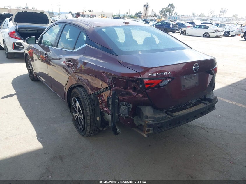 2020 Nissan Sentra VIN 3N1AB8CV3LY288100 IAAI salvage auction — LEFT REAR, Salvage Title, sold $2,800 on 2026-07-25 (photo 3)