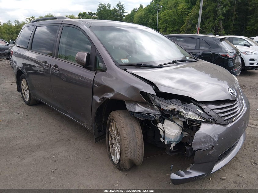 2016 Toyota Sienna VIN 5TDJK3DC6GS135754 IAAI salvage auction — RIGHT FRONT, Salvage (Massachusetts), sold $1,450 on 2026-07-21 (photo 1)