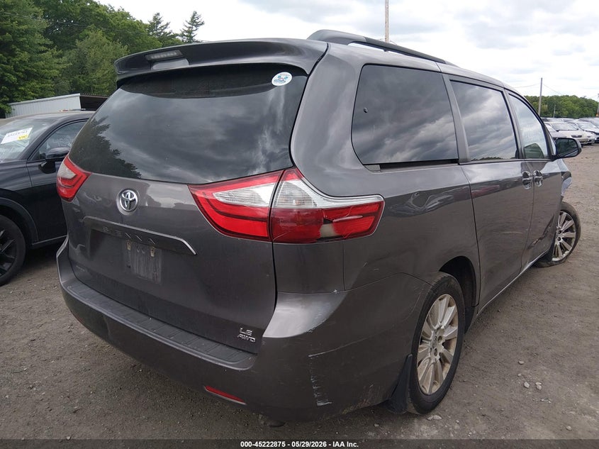 2016 Toyota Sienna VIN 5TDJK3DC6GS135754 IAAI salvage auction — RIGHT FRONT, Salvage (Massachusetts), sold $1,450 on 2026-07-21 (photo 4)