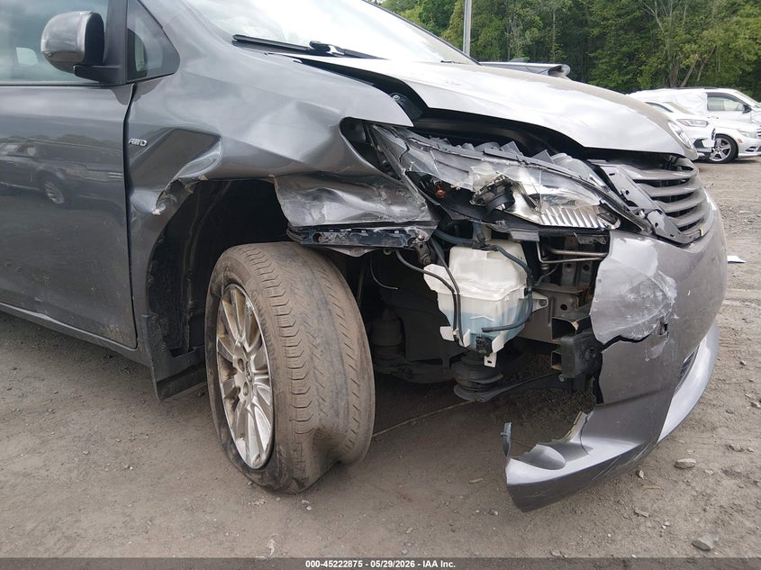 2016 Toyota Sienna VIN 5TDJK3DC6GS135754 IAAI salvage auction — RIGHT FRONT, Salvage (Massachusetts), sold $1,450 on 2026-07-21 (photo 6)