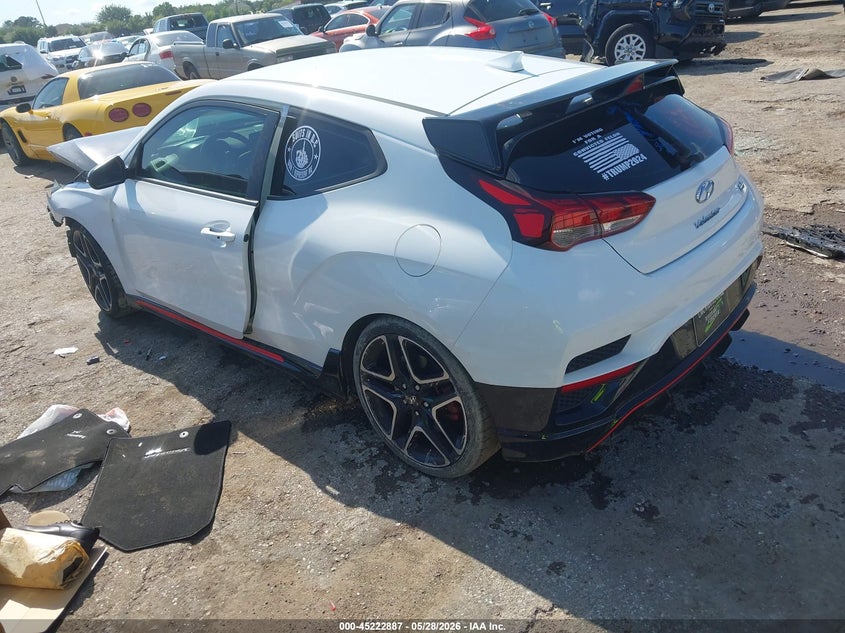 2022 Hyundai Veloster VIN KMHT36AH8NU014137 IAAI salvage auction — FRONT END, Salvage (Texas), sold $1,250 on 2026-07-29 (photo 3)