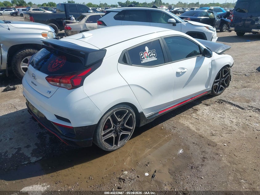 2022 Hyundai Veloster VIN KMHT36AH8NU014137 IAAI salvage auction — FRONT END, Salvage (Texas), sold $1,250 on 2026-07-29 (photo 4)
