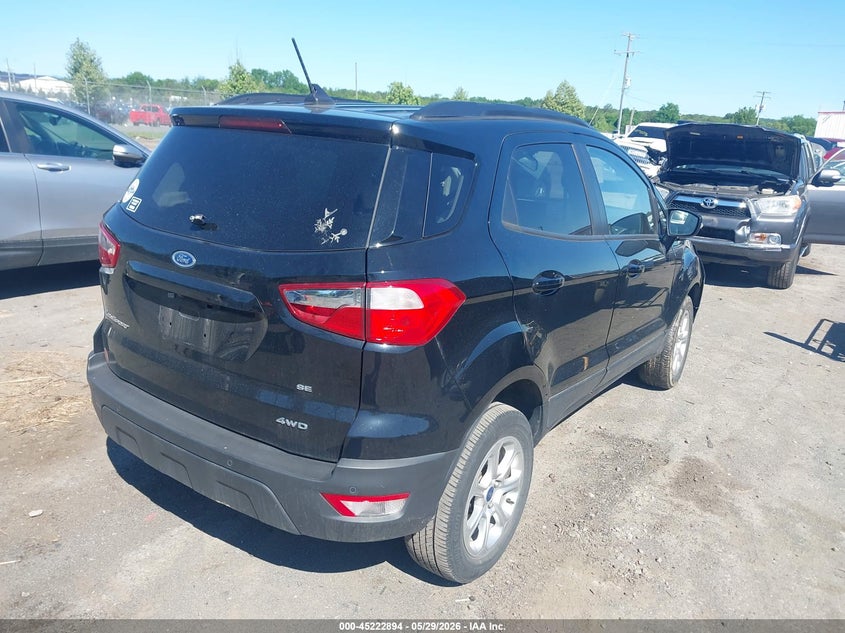2021 Ford Ecosport VIN MAJ6S3GL8MC436868 IAAI salvage auction — FRONT END, Salvage Title, sold $625 on 2026-07-14 (photo 4)