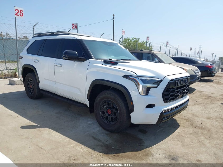 2024 Toyota Sequoia VIN 7SVAAABA7RX038557 IAAI salvage auction — FRONT END, Salvage (California), sold $46,250 on 2026-07-27 (photo 1)