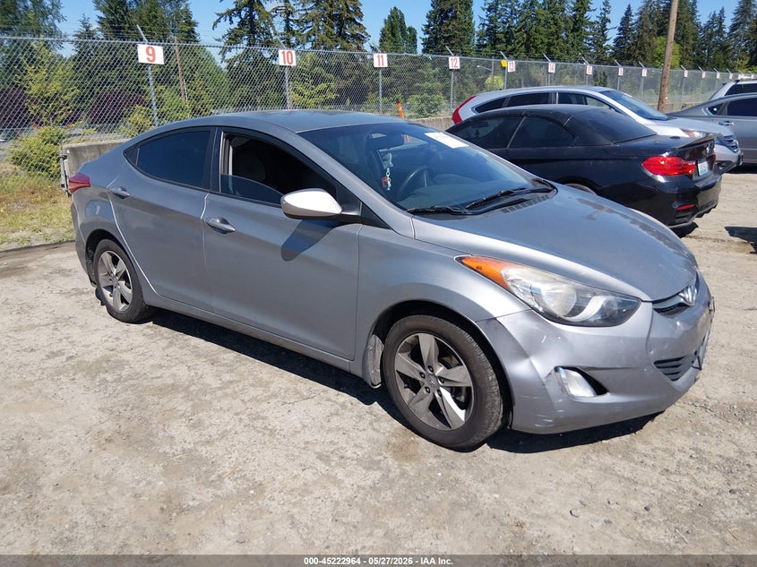 2013 Hyundai Elantra VIN KMHDH4AE1DU951197 IAAI salvage auction — THEFT, Bill Of Sale (Washington), sold $925 on 2026-07-22 (photo 1)