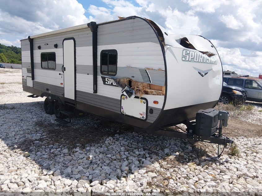 2021 Kz Sportsmen VIN 4EZTU2529M5111189 IAAI salvage auction — FRONT END, Clear (Arkansas), sold $25 on 2026-07-29 (photo 1)