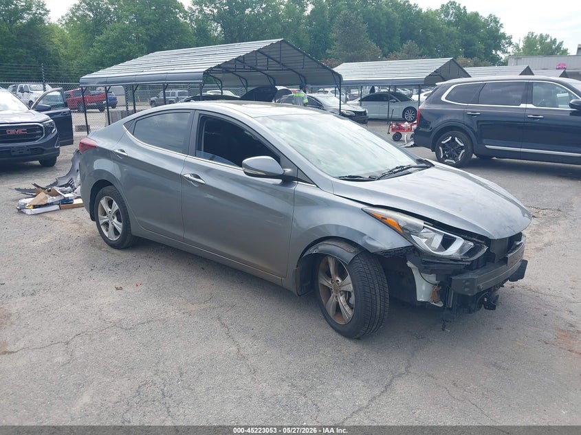 2016 Hyundai Elantra VIN KMHDH4AE7GU603909 IAAI salvage auction — FRONT END, Salvage (Connecticut), sold $950 on 2026-07-09 (photo 1)