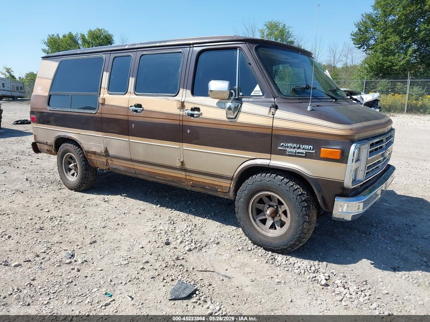 1987 Chevrolet Sportvan / VIN 1GBEG25K6H7141203 IAAI salvage auction — UNKNOWN, Salvage (Idaho), sold $350 on 2026-07-09 (photo 1)