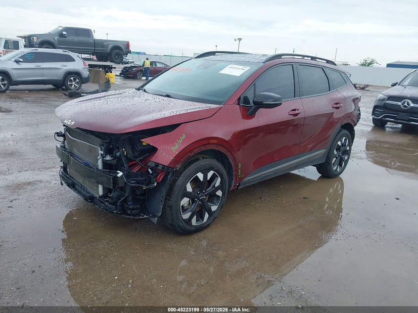 2023 Kia Sportage VIN 5XYK6CAFXPG104690 IAAI salvage auction — FRONT & REAR, Original (Texas), sold $4,900 on 2026-08-02 (photo 2)