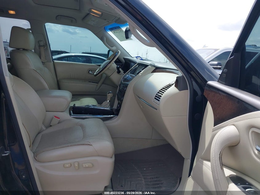 2013 Infiniti Qx56 VIN JN8AZ2NF5D9530053 IAAI salvage auction — EXTERIOR BURN, Salvage Title, sold $850 on 2026-07-28 (photo 5)