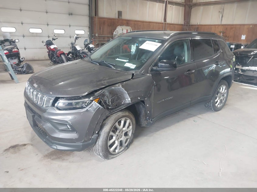 2022 Jeep Compass VIN 3C4NJDFBXNT181556 IAAI salvage auction — LEFT FRONT, Salvage Title, sold $5,550 on 2026-07-10 (photo 2)