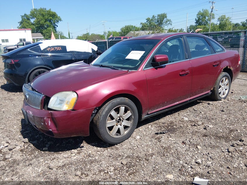 2007 Mercury Montego VIN 1MEHM40117G606060 IAAI salvage auction — FRONT END, Salvage (Ohio), sold $350 on 2026-07-08 (photo 2)