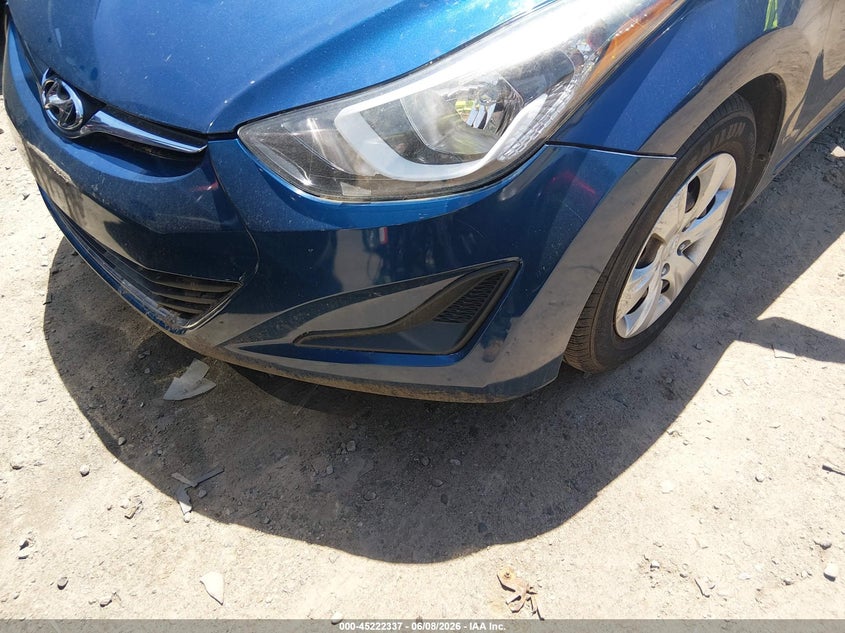 2016 Hyundai Elantra VIN KMHDH4AE0GU517535 IAAI salvage auction — LEFT FRONT, Salvage Title, sold $750 on 2026-07-14 (photo 6)