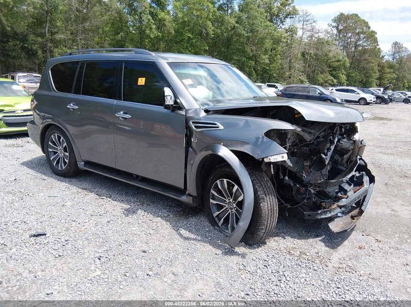 2017 Nissan Armada VIN JN8AY2ND6H9003176 IAAI salvage auction — RIGHT FRONT, Salvage Title, sold $1,750 on 2026-07-14 (photo 1)