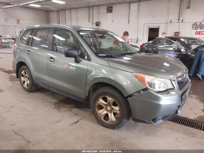 2014 Subaru Forester VIN JF2SJAAC5EH427656 IAAI salvage auction — LEFT FRONT, Salvage Title, sold $450 on 2026-07-20 (photo 1)