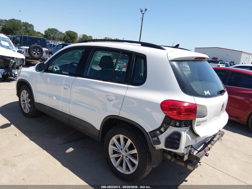 2017 Volkswagen Tiguan VIN WVGAV7AX9HK055004 IAAI salvage auction — REAR END, Original (Texas), sold $2,900 on 2026-07-28 (photo 3)