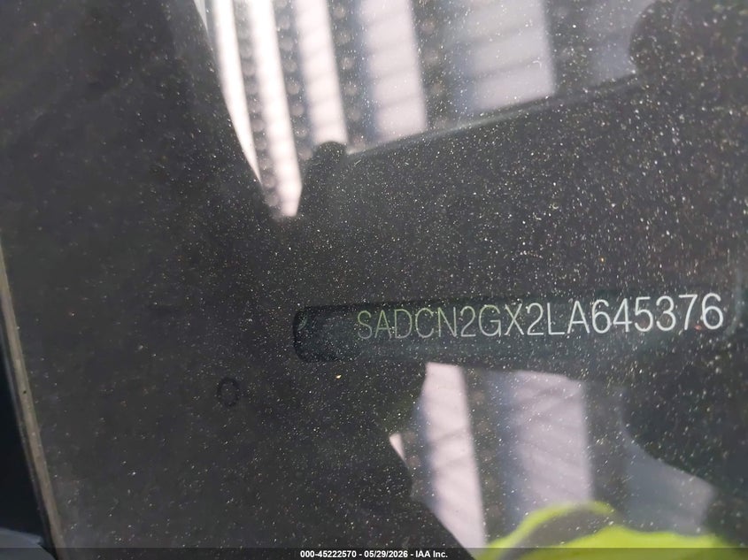 2020 Jaguar F-pace VIN SADCN2GX2LA645376 IAAI salvage auction — LEFT SIDE, Salvage Title, sold $5,350 on 2026-07-23 (photo 9)