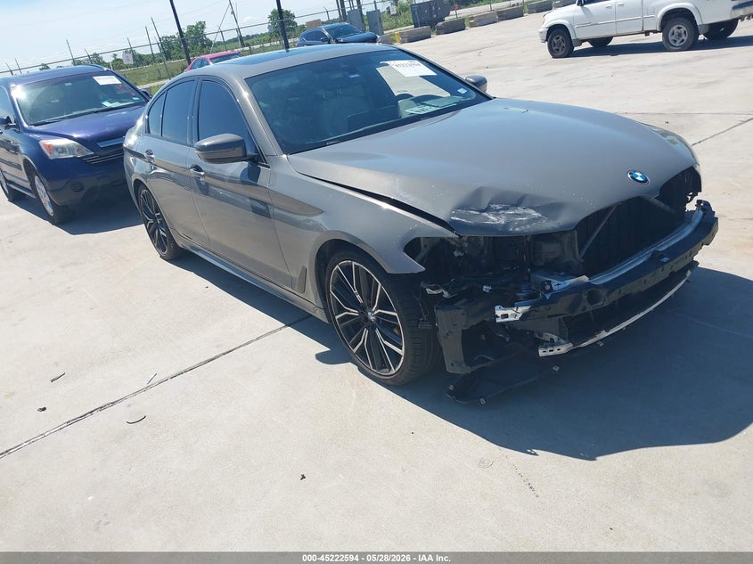 2021 BMW 5er VIN WBA53BH00MCF08129 IAAI salvage auction — FRONT END, Salvage Title, sold $13,900 on 2026-08-07 (photo 1)