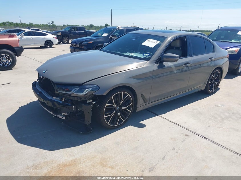 2021 BMW 5er VIN WBA53BH00MCF08129 IAAI salvage auction — FRONT END, Salvage Title, sold $13,900 on 2026-08-07 (photo 2)