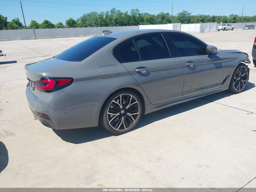 2021 BMW 5er VIN WBA53BH00MCF08129 IAAI salvage auction — FRONT END, Salvage Title, sold $13,900 on 2026-08-07 (photo 4)
