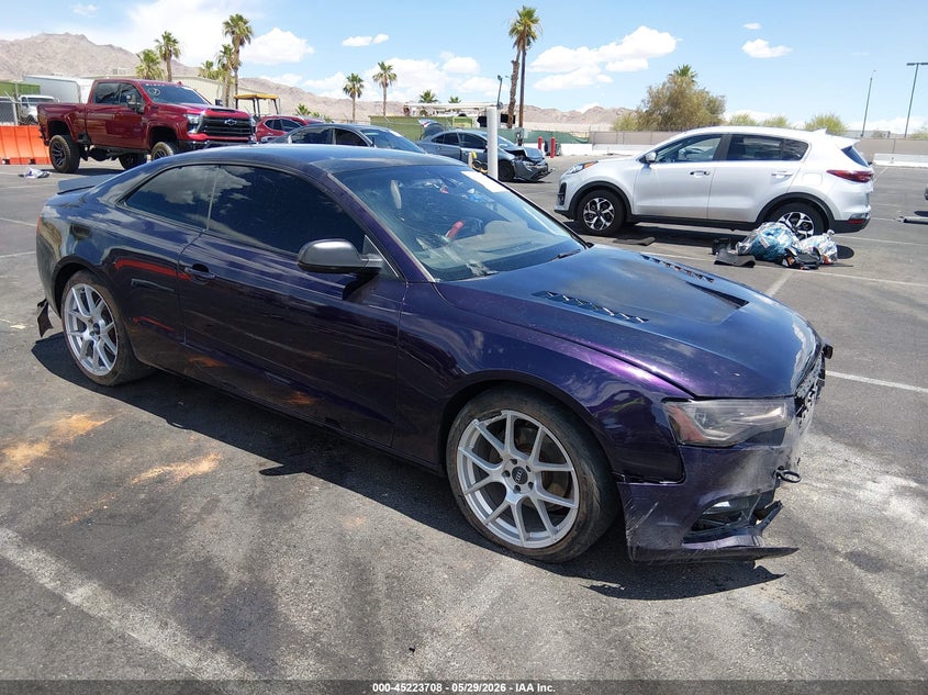 2013 Audi A5 VIN WAULFAFRXDA037593 IAAI salvage auction — FRONT END, Salvage Title, sold $400 on 2026-07-17 (photo 1)