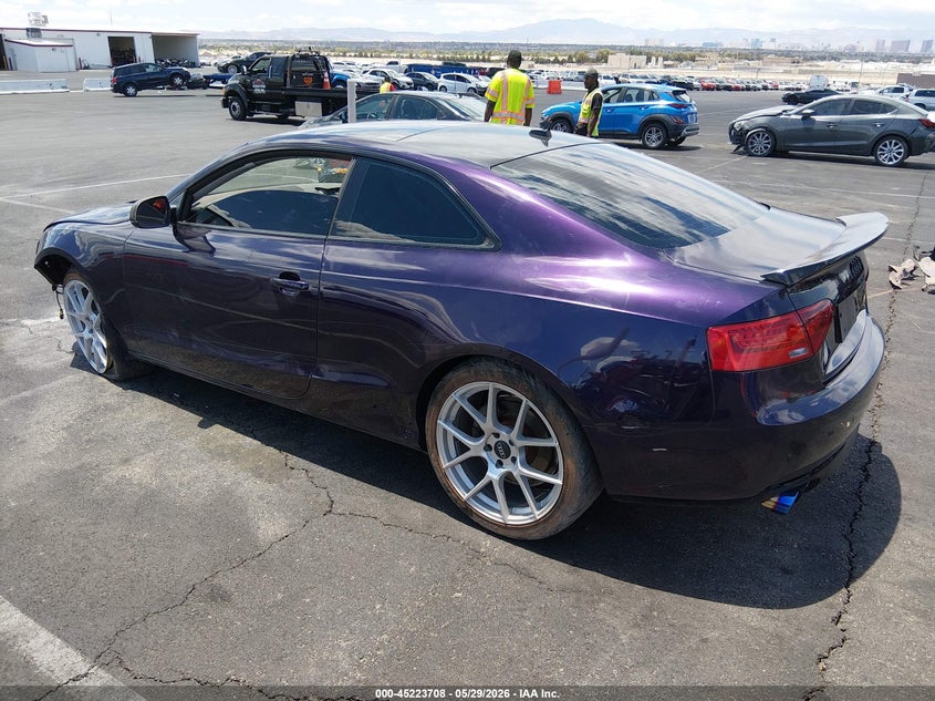 2013 Audi A5 VIN WAULFAFRXDA037593 IAAI salvage auction — FRONT END, Salvage Title, sold $400 on 2026-07-17 (photo 3)