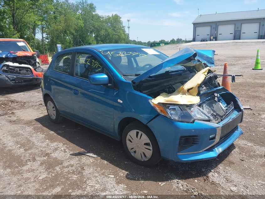 2024 Mitsubishi Mirage VIN ML32AUHJ8RH037809 IAAI salvage auction — FRONT END, Salvage Title, sold $1,000 on 2026-08-02 (photo 1)