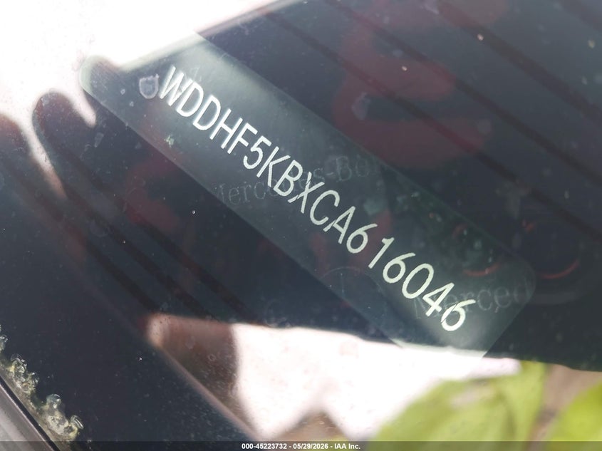 2012 Mercedes-benz E-klasse VIN WDDHF5KBXCA616046 IAAI salvage auction — ENGINE DAMAGE, Salvage (Mississippi), sold $1,500 on 2026-07-09 (photo 9)