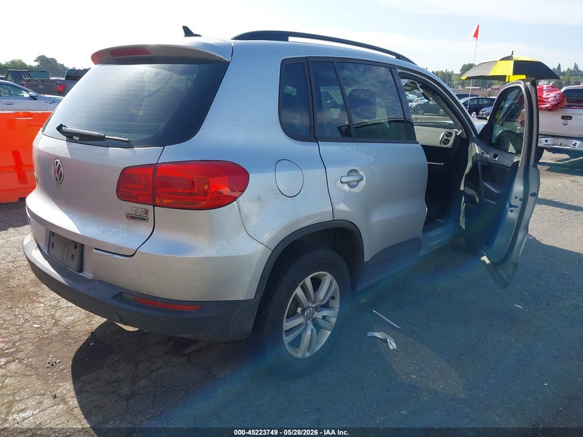 2017 Volkswagen Tiguan VIN WVGBV7AX0HK024910 IAAI salvage auction — FRONT END, Salvage Title, sold $300 on 2026-07-23 (photo 4)