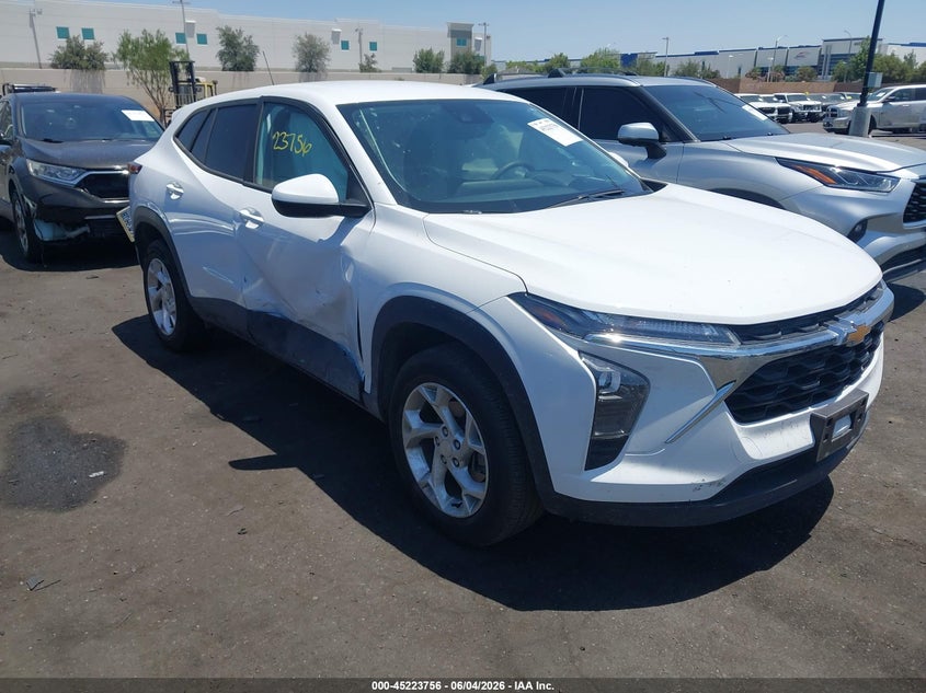 2025 Chevrolet Trax VIN KL77LFEPXSC187163 IAAI salvage auction — SIDE, Salvage Title, sold $6,725 on 2026-07-10 (photo 1)