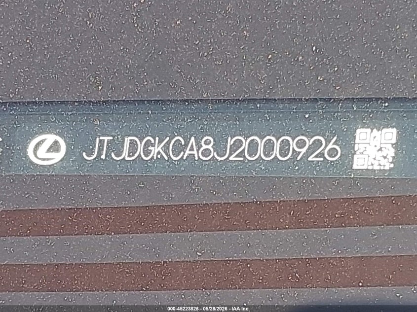 2018 Lexus Rx VIN JTJDGKCA8J2000926 IAAI salvage auction — REAR END, Salvage Title, sold $9,900 on 2026-07-12 (photo 9)