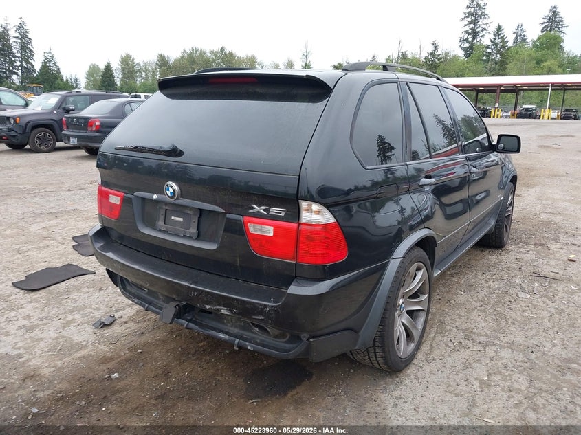 2005 BMW X5 VIN 5UXFA93535LE83316 IAAI salvage auction — REAR END, Bill Of Sale (Washington), sold $3,100 on 2026-07-15 (photo 4)