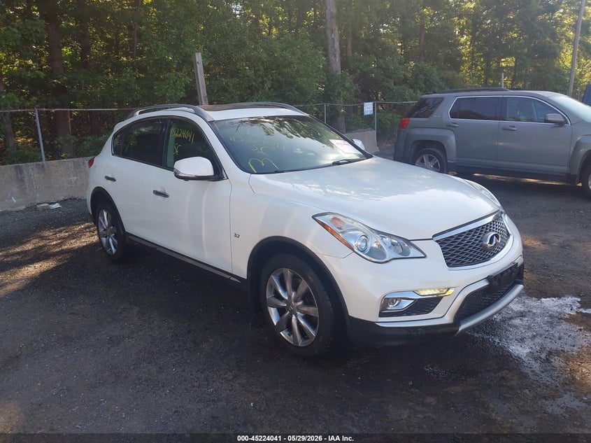2016 Infiniti Qx50 VIN JN1BJ0RR5GM265574 IAAI salvage auction — LEFT & RIGHT, Salvage - Greater Than 75% (Maryland), sold $1,600 on 2026-07-15 (photo 1)