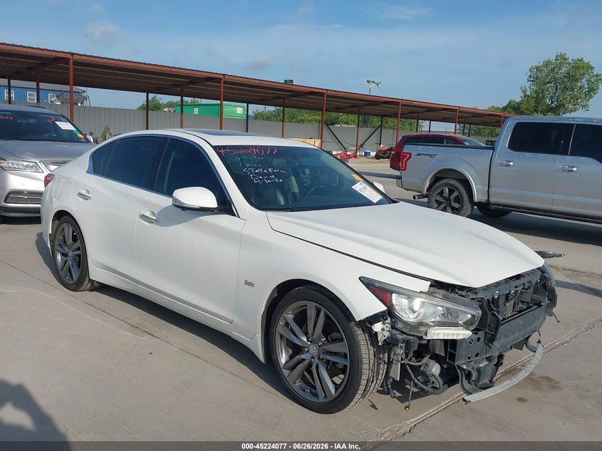 2019 Infiniti Q50 VIN JN1EV7AP9KM541221 IAAI salvage auction — FRONT END, Wait Title, sold $2,950 on 2026-08-23 (photo 1)