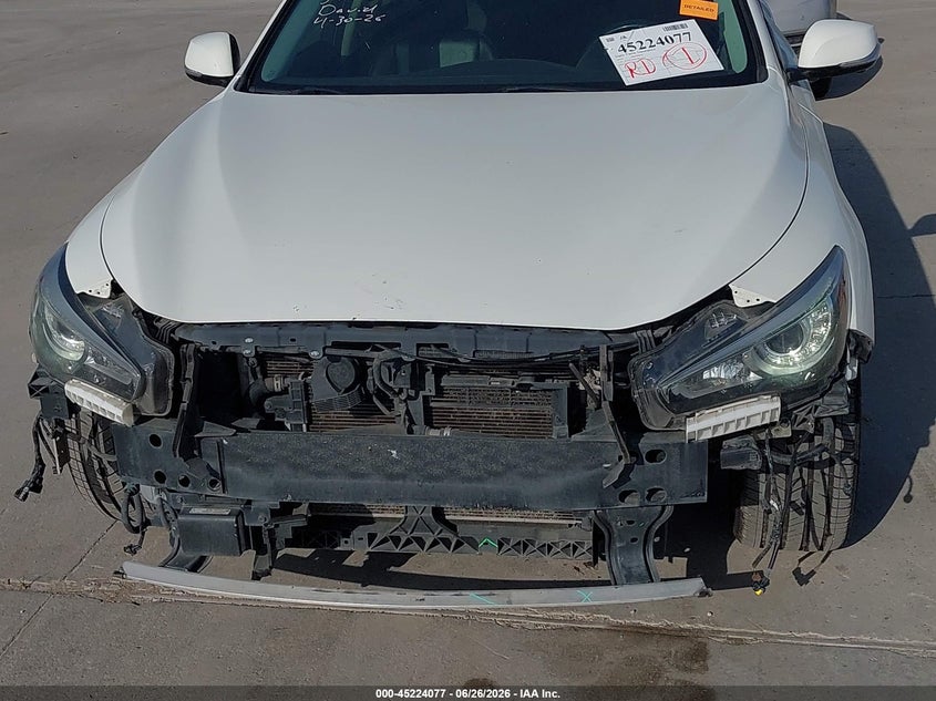 2019 Infiniti Q50 VIN JN1EV7AP9KM541221 IAAI salvage auction — FRONT END, Wait Title, sold $2,950 on 2026-08-23 (photo 6)