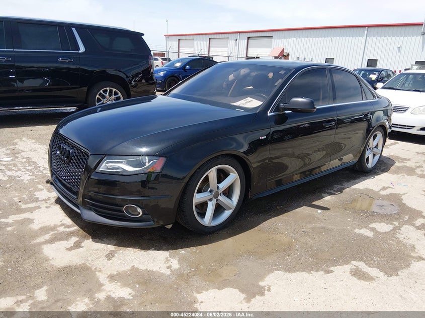 2012 Audi A4 VIN WAUHFAFL7CA112590 IAAI salvage auction — HAIL, Salvage Title, sold $2,600 on 2026-07-10 (photo 2)