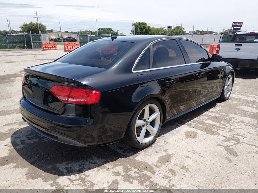 2012 Audi A4 VIN WAUHFAFL7CA112590 IAAI salvage auction — HAIL, Salvage Title, sold $2,600 on 2026-07-10 (photo 4)