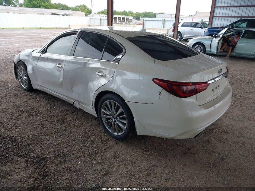 2018 Infiniti Q50 VIN JN1EV7AP0JM350768 IAAI salvage auction — LEFT SIDE, Salvage Title, sold $2,050 on 2026-07-15 (photo 3)