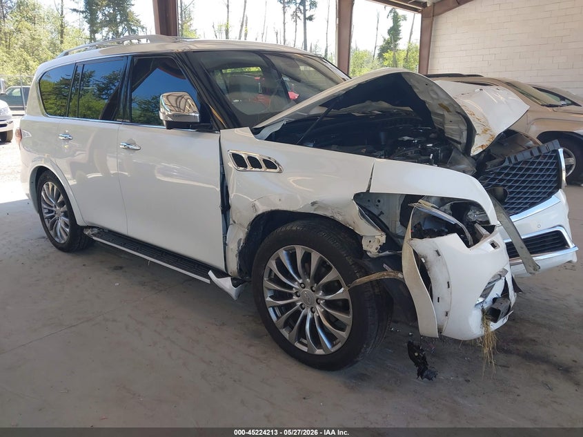 2016 Infiniti Qx80 VIN JN8AZ2NE5G9123958 IAAI salvage auction — FRONT END, Salvage Title, sold $1,250 on 2026-07-08 (photo 1)