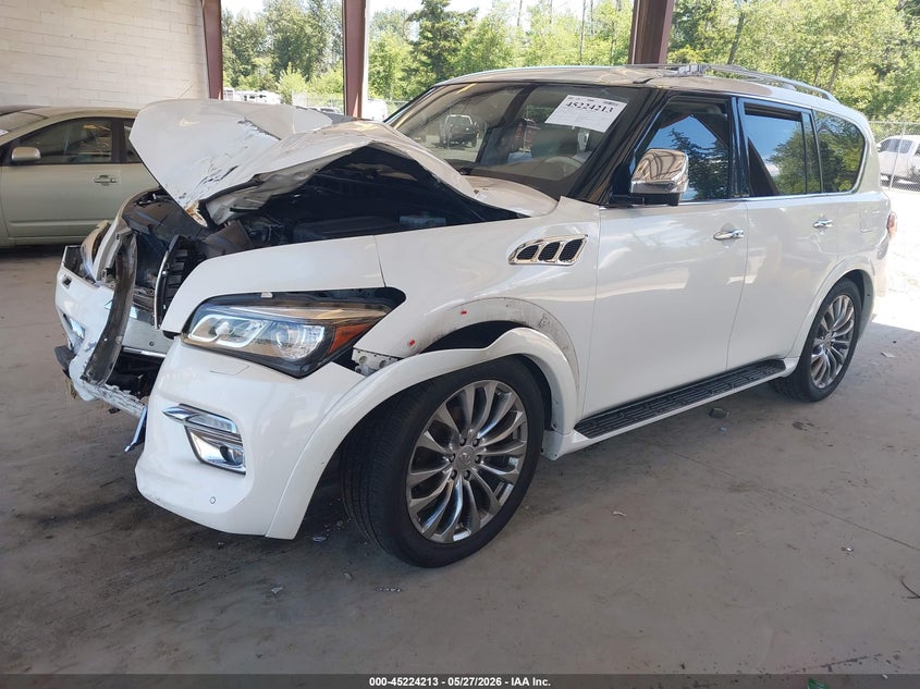 2016 Infiniti Qx80 VIN JN8AZ2NE5G9123958 IAAI salvage auction — FRONT END, Salvage Title, sold $1,250 on 2026-07-08 (photo 2)