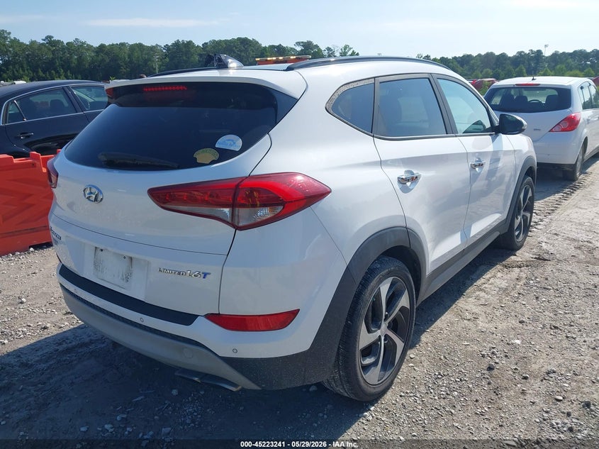 2017 Hyundai Tucson VIN KM8J33A25HU283301 IAAI salvage auction — ENGINE DAMAGE, Clear-Dealer Only (North Carolina), sold $2,100 on 2026-07-21 (photo 4)