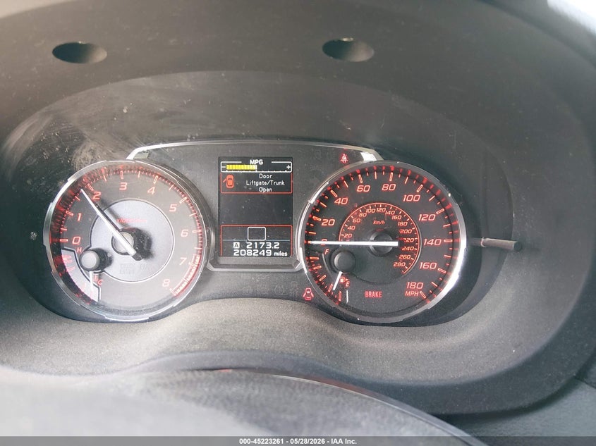 2017 Subaru Wrx VIN JF1VA1B64H9800419 IAAI salvage auction — FRONT END, Salvage (West Virginia), sold $1,300 on 2026-07-16 (photo 7)