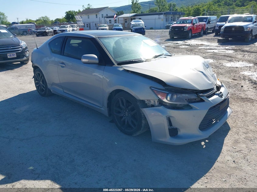 2014 Scion Tc VIN JTKJF5C70E3070766 IAAI salvage auction — FRONT & REAR, Salvage Title, sold $250 on 2026-08-29 (photo 1)