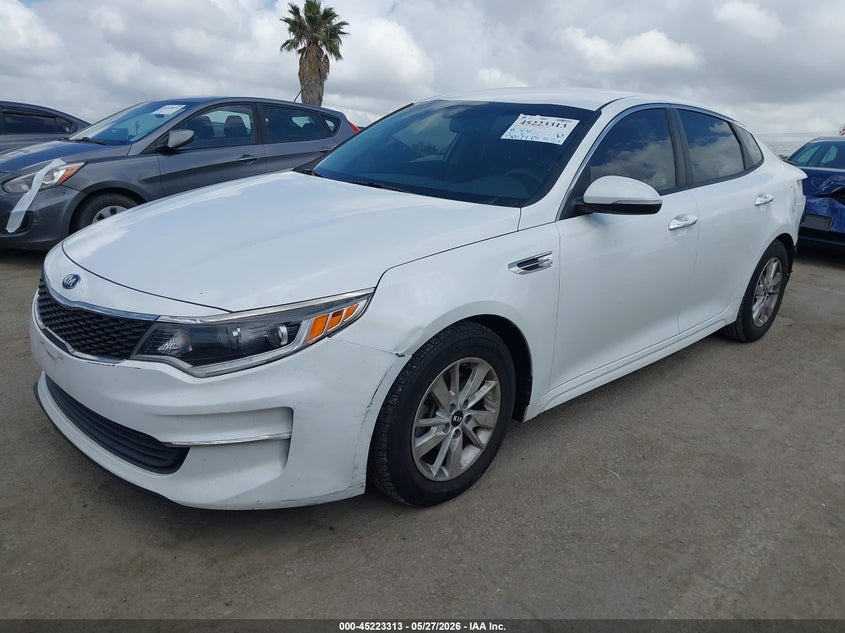 2016 Kia Optima VIN 5XXGT4L30GG047430 IAAI salvage auction — REAR END, Salvage (California), sold $2,300 on 2026-08-02 (photo 2)