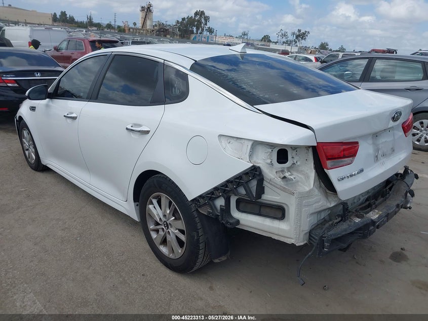 2016 Kia Optima VIN 5XXGT4L30GG047430 IAAI salvage auction — REAR END, Salvage (California), sold $2,300 on 2026-08-02 (photo 3)