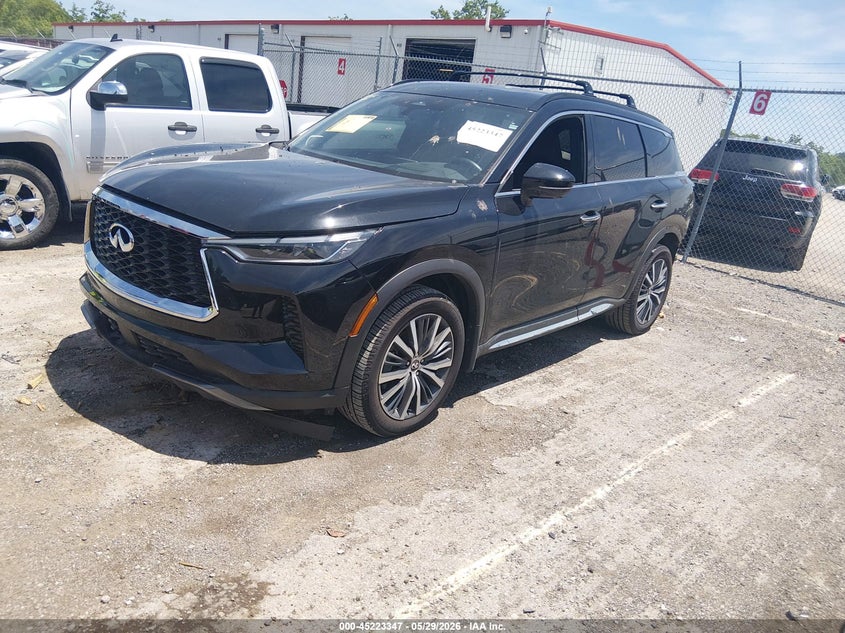 2023 Infiniti Qx60 VIN 5N1DL1HU6PC357418 IAAI salvage auction — REAR END, Salvage Title, sold $13,100 on 2026-08-24 (photo 2)