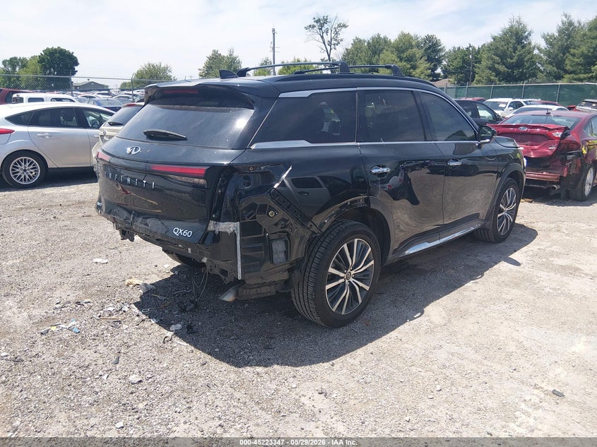 2023 Infiniti Qx60 VIN 5N1DL1HU6PC357418 IAAI salvage auction — REAR END, Salvage Title, sold $13,100 on 2026-08-24 (photo 4)