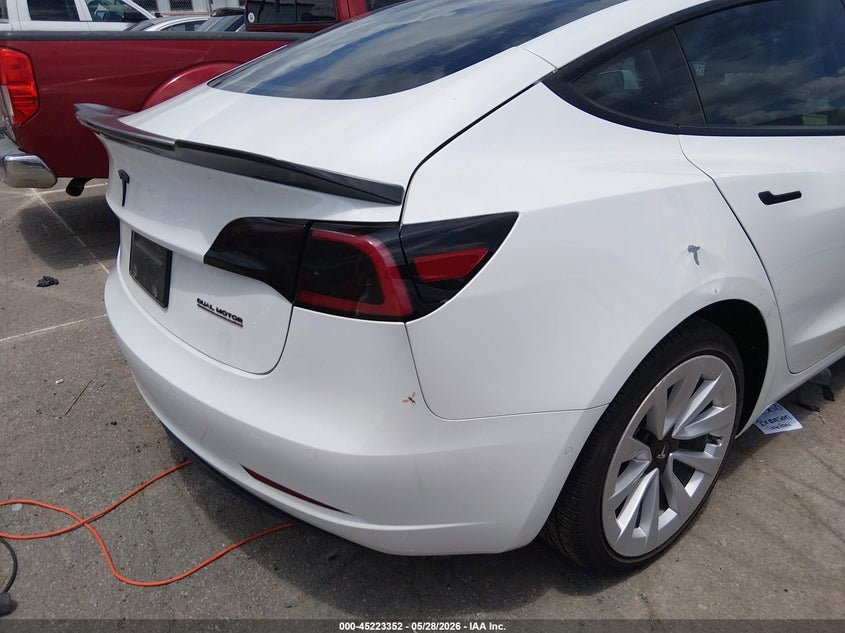 2022 Tesla Model 3 VIN 5YJ3E1EB9NF123996 IAAI salvage auction — RIGHT REAR, Salvage Title, sold $13,175 on 2026-07-13 (photo 6)